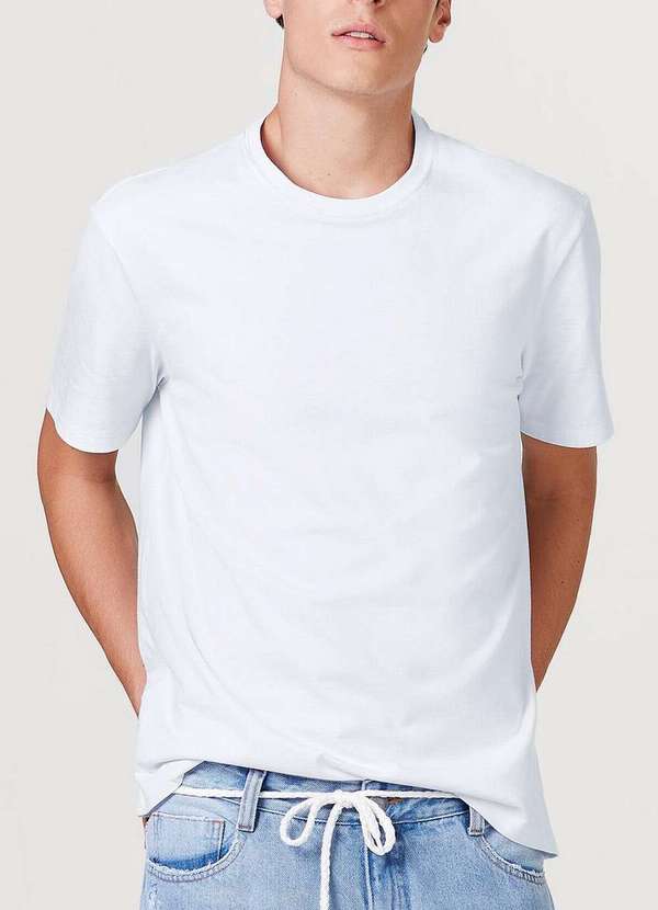 Hering - Kit com 3 Camisetas Masculina Hering 4fv2 1a-Branco 2