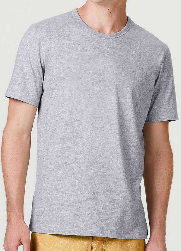 Hering - Kit com 3 Camisetas Masculina Hering 4fv2 1b-Branco-Preto-Mescla-Claro 4