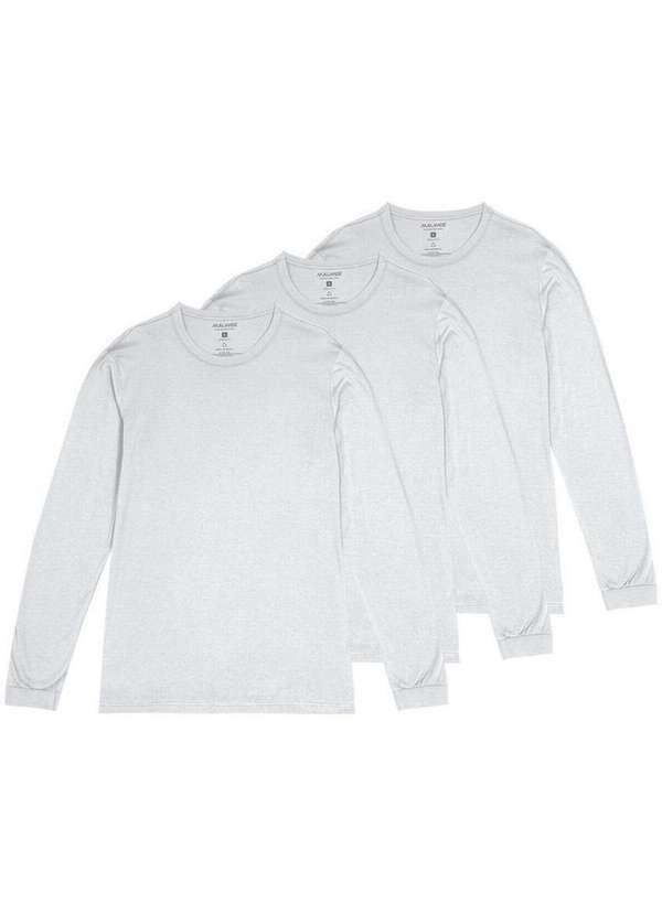 Malwee - Kit com 3 Camisetas Masculina Malwee 1000006658 Branco