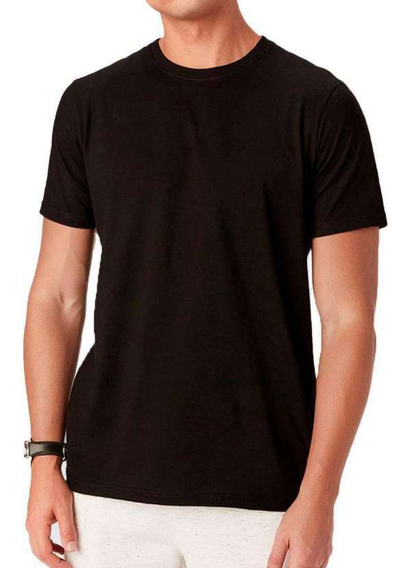 Malwee - Kit com 3 Camisetas Masculina Malwee 1000015037 Preto-Cinza-Mescla 2