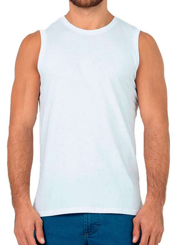 Malwee - Kit com 3 Camisetas Masculina Regata Malwee 1000004421 Branco-Cinza-Mescla 2