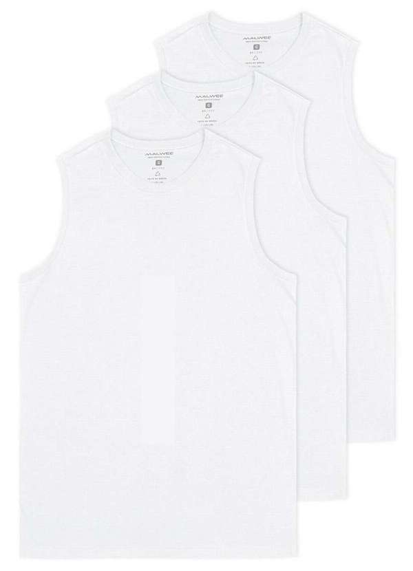 Malwee - Kit com 3 Camisetas Masculina Regata Malwee 1000004421 Branco