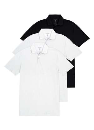 Kit com 3 Camisetas Polo Masculina Malwee 1000004425 - MALWEE