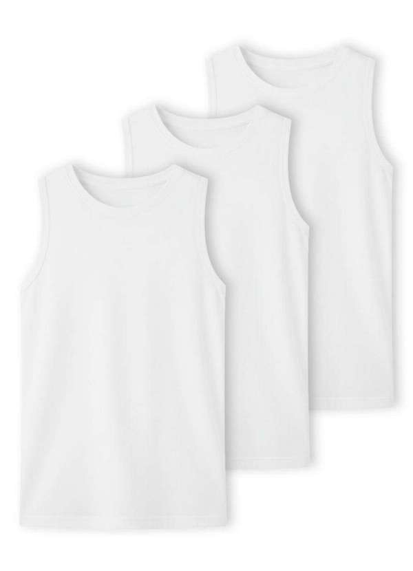 Hering - Kit com 3 Camisetas Regata Masculina Hering 0111 Branco