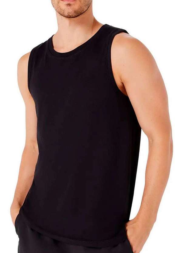 Hering - Kit com 3 Camisetas Regata Masculina Hering 0111 Preto 2