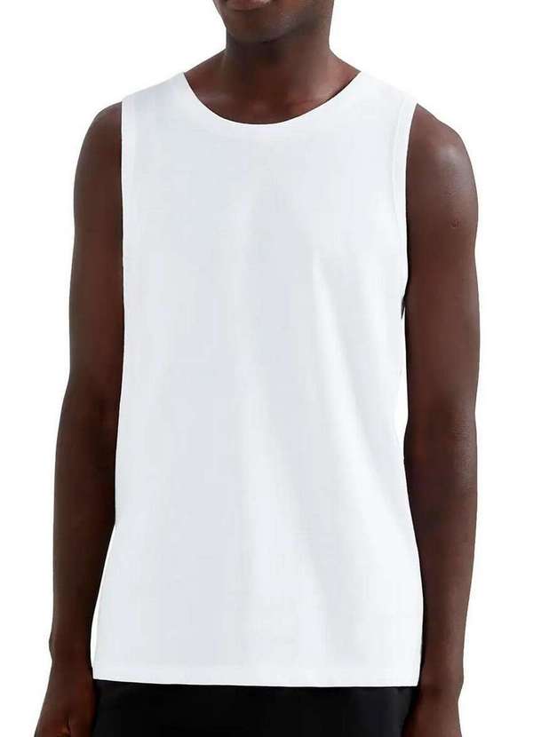 Hering - Kit com 3 Camisetas Regata Masculina Hering 0111 Preto-Branco 4