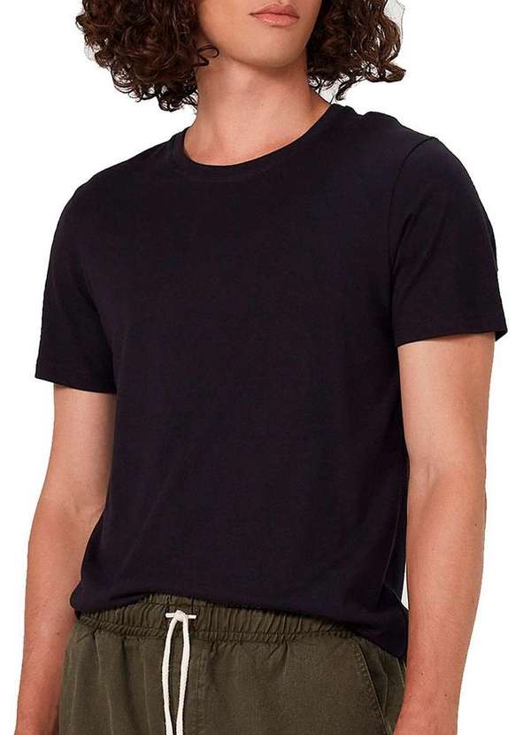 Hering - Kit com 6 Camisetas Masculina Hering 4fv2 Branco-Preto-Cinza-Mescla 3