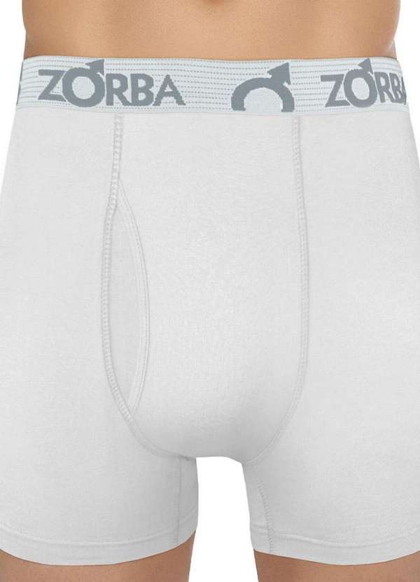 Zorba - Cueca Boxer com Abertura Zorba 848 01-Branco