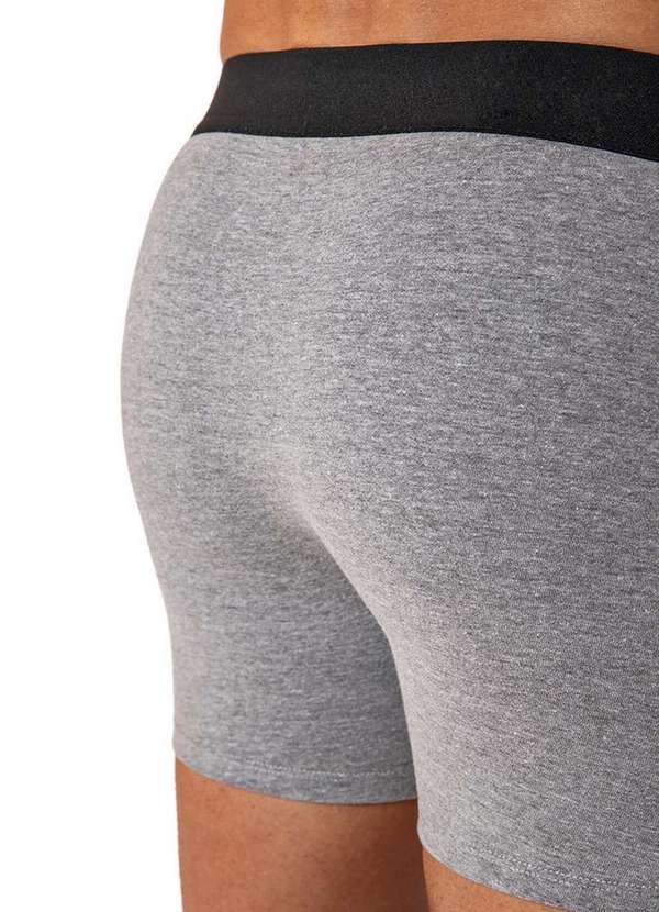 Lupo - Cueca Boxer Lupo 18430-001 8820-Chumbo-Mescla 4