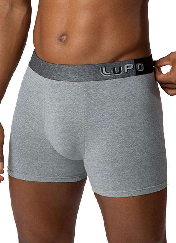 Lupo - Cueca Boxer Lupo 784-066 8820-Chumbo-Mescla