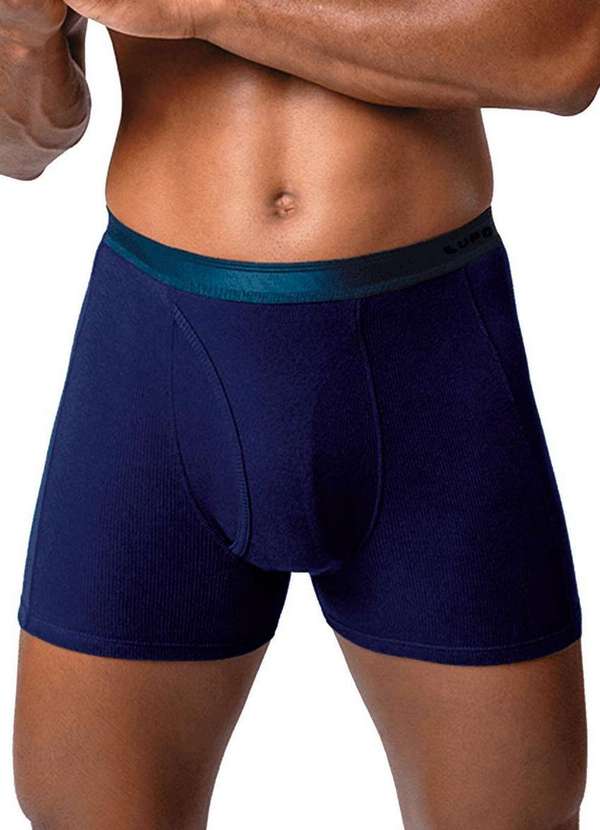 Lupo - Cueca Boxer Lupo com Abertura 660-003 2800-Marinho