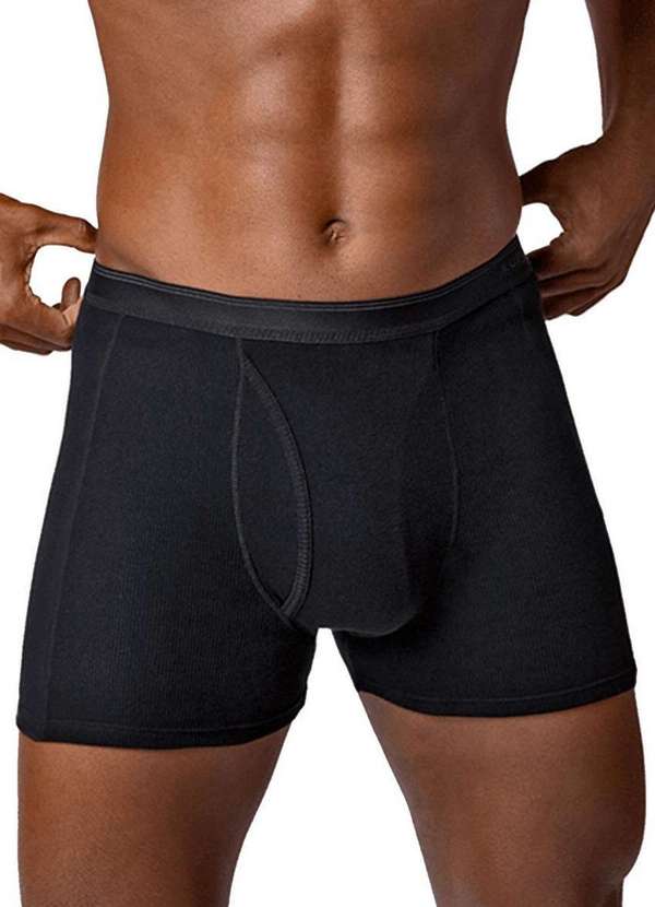 Lupo - Cueca Boxer Lupo com Abertura 660-003 9990-Preto