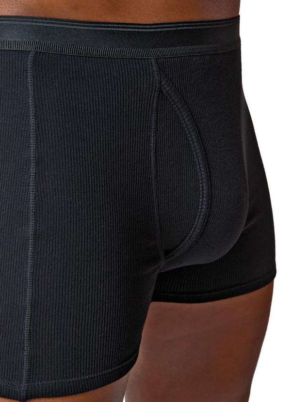 Lupo - Cueca Boxer Lupo com Abertura 660-003 9990-Preto 3