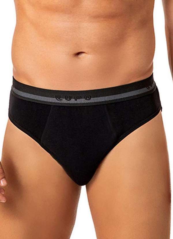 Lupo - Cueca Slip Lupo 412-003 9990-Preto