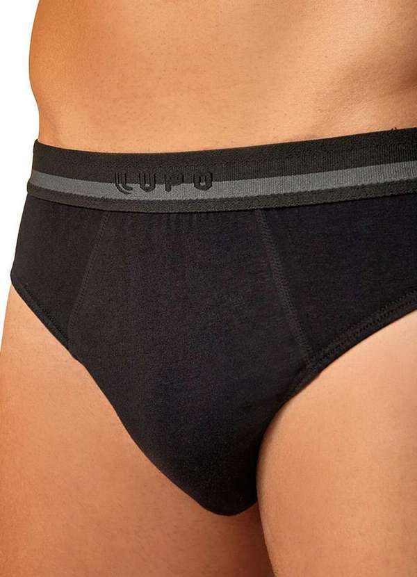 Lupo - Cueca Slip Lupo 412-003 9990-Preto 3