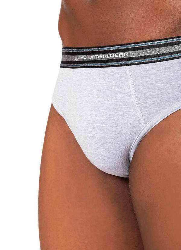 Lupo - Cueca Slip Lupo 524-003 8001-Cinza-Mescla- 3