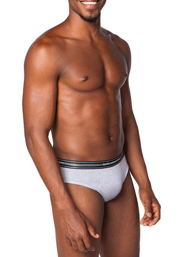 Lupo - Cueca Slip Lupo 524-003 8001-Cinza-Mescla- 4