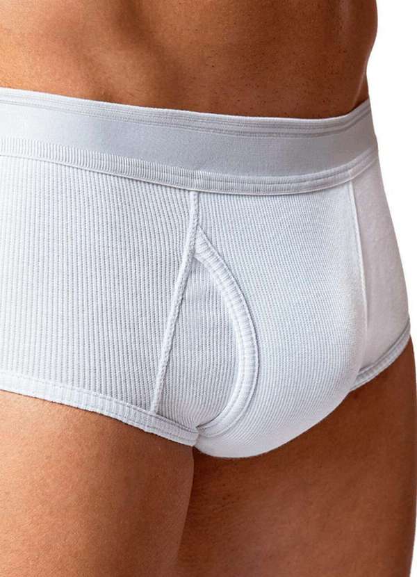 Lupo - Cueca Slip Lupo com Abertura 546-003 1110-Branco 3