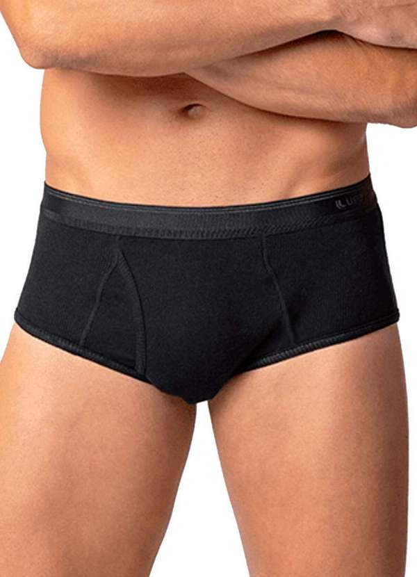 Lupo - Cueca Slip Lupo com Abertura 546-003 9990-Preto