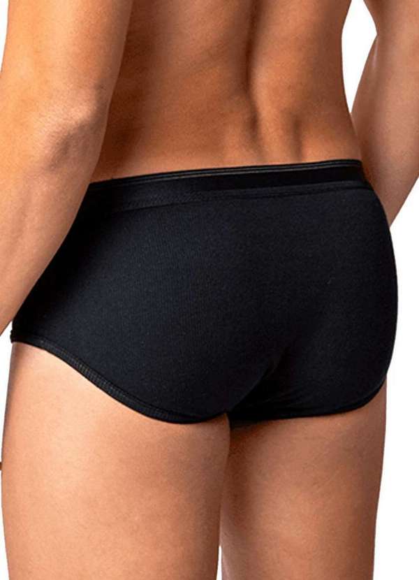 Lupo - Cueca Slip Lupo com Abertura 546-003 9990-Preto 2