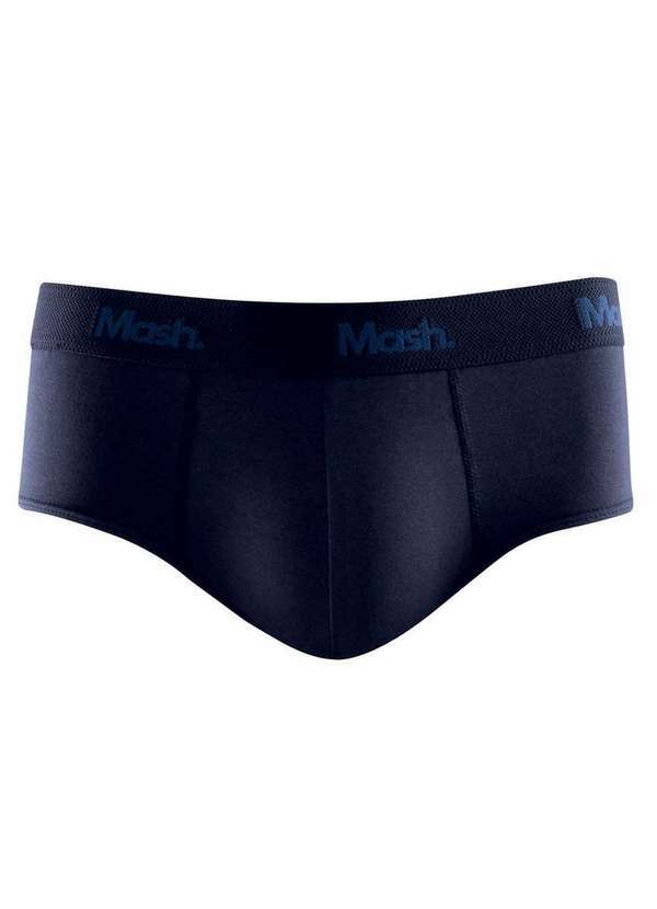 Mash - Cueca Slip Mash 153.15 Algodão Pima Az08-Azul-Marinho