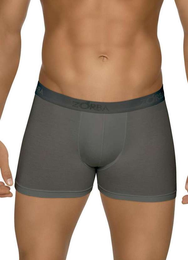 Zorba - Cueca Boxer Modal Zorba 689 Chumbo
