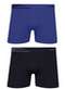Lupo - Kit/2 Cueca Lupo Boxer 0436-088 0904-Branco/Preto - variação: 0903-Azul-Nautico/Preto