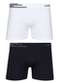 Lupo - Kit/2 Cueca Lupo Boxer 0436-088 0904-Branco/Preto - variação: 0904-Branco/Preto