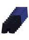 Lupo - Kit com 10 Cuecas Boxer Lupo 436-002 Azul-Nautico - variação: Preto-Azul-Nautico