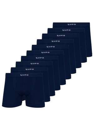 Kit com 10 Cuecas Boxer Lupo 661-001 - LUPO