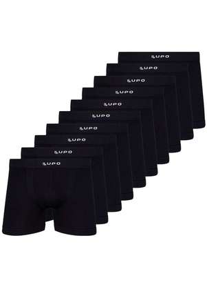 Kit com 10 Cuecas Boxer Lupo 661-001 - LUPO
