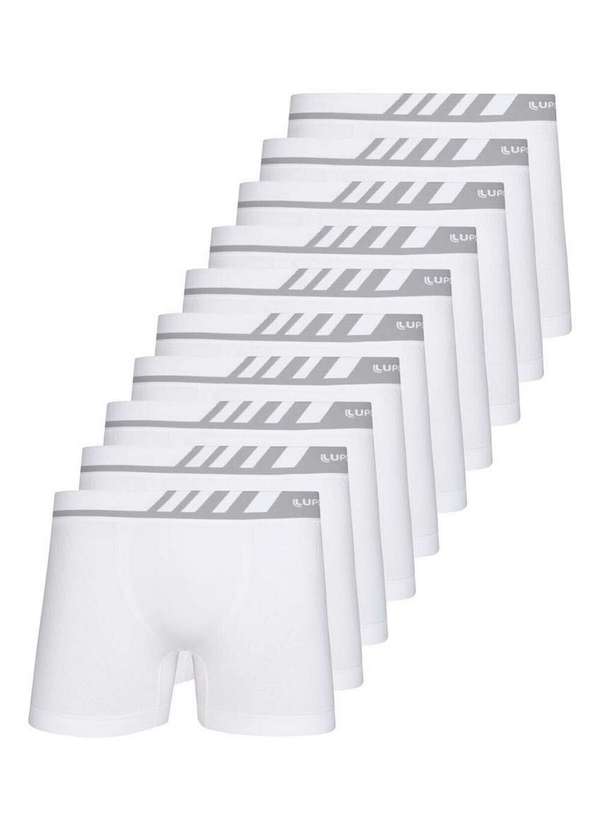 Lupo - Kit com 10 Cuecas Boxer Lupo 671-002 Branco