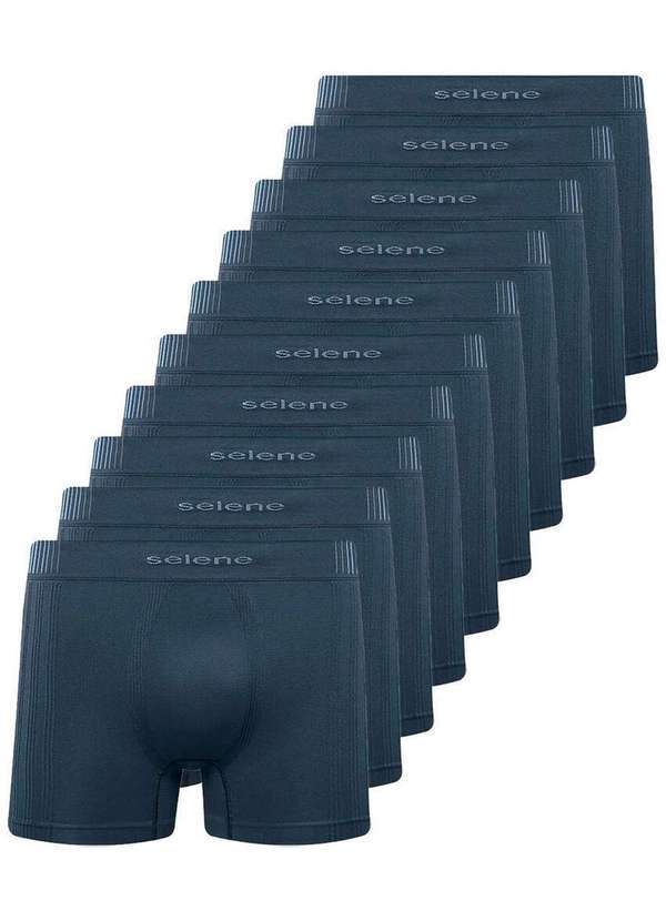 Selene - Kit com 10 Cuecas Boxer Selene 11070-002/003/440 Chumbo