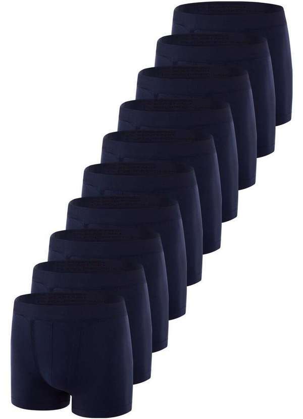 Trifil - Kit com 10 Cuecas Boxer Trifil 4620 Marinho