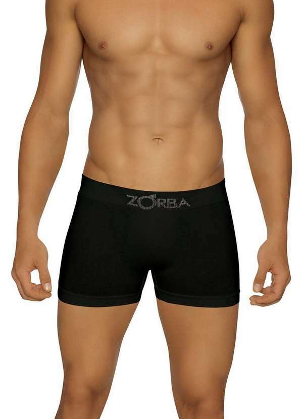 Zorba - Kit com 10 Cuecas Boxer Zorba 781 Preto-Branco 2