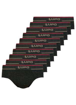 Kit com 10 Cuecas Slip Lupo 624-003 - LUPO