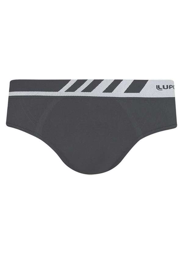Lupo - Kit com 10 Cuecas Slip Lupo 691-002 Grafite 2