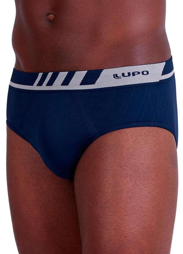 Lupo - Kit com 10 Cuecas Slip Lupo 691-002 Preto-Grafite-Branco-Marinho 5