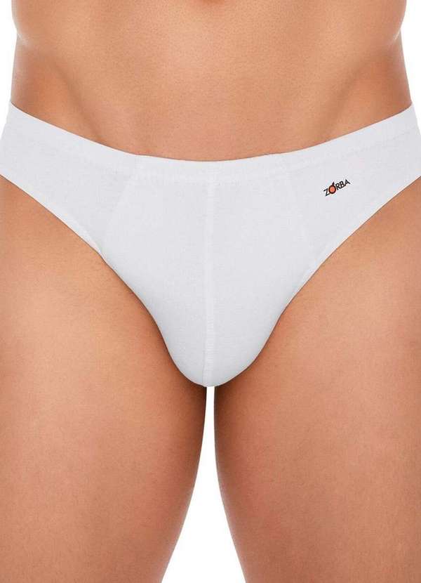 Zorba - Kit com 10 Cuecas Slip Zorba 772 Branco-Preto 2
