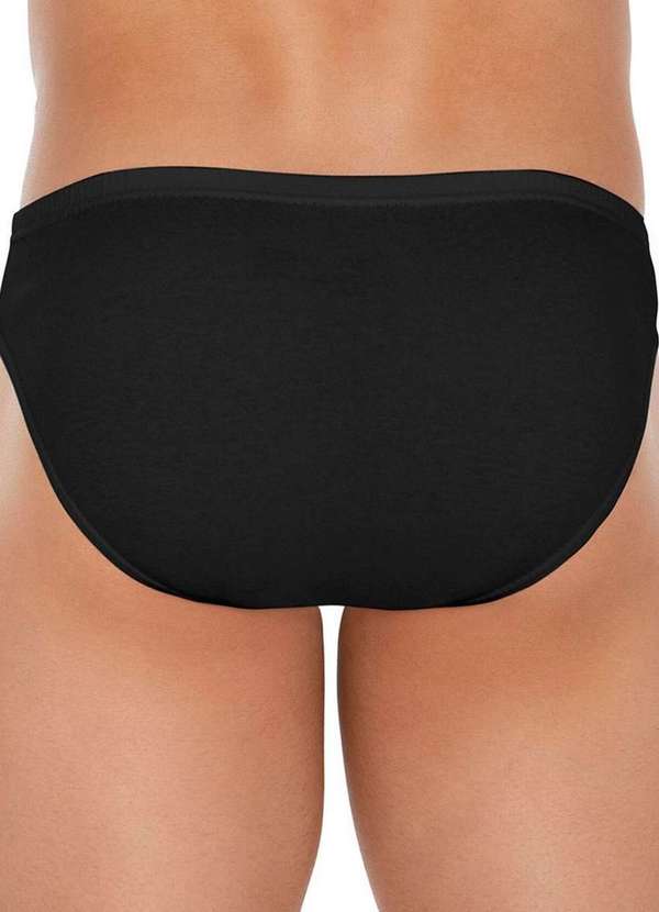 Zorba - Kit com 10 Cuecas Slip Zorba 772 Branco-Preto 5