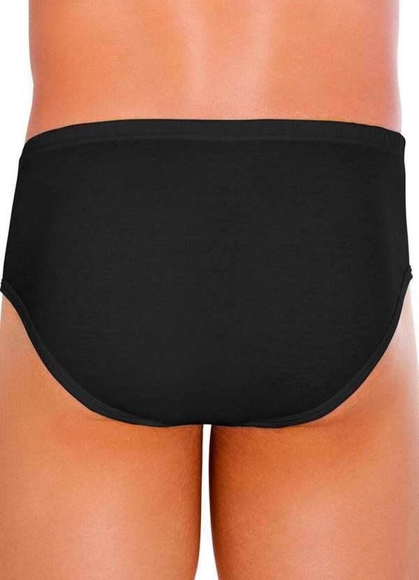 Zorba - Kit com 10 Cuecas Slip Zorba com Abertura 172 Branco-Preto 5