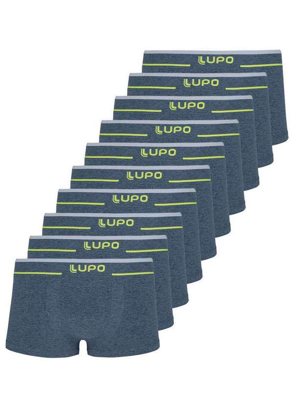 Lupo - Kit com 10 Cuecas Sunga Lupo 526-001 Azul