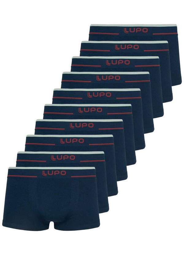 Lupo - Kit com 10 Cuecas Sunga Lupo 526-001 Marinho