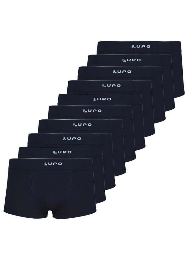 Lupo - Kit com 10 Cuecas Sunga Lupo 656-001 Preto