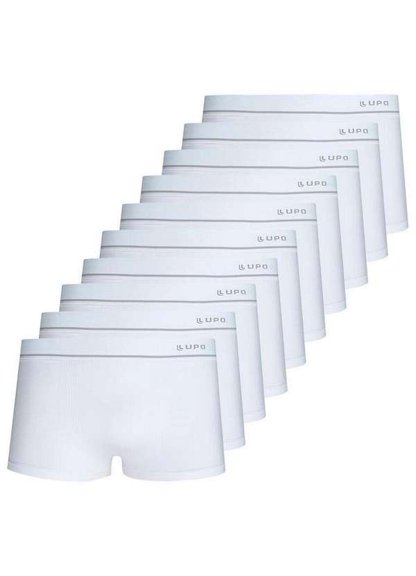 Lupo - Kit com 10 Cuecas Sunga Lupo 676-002 Branco