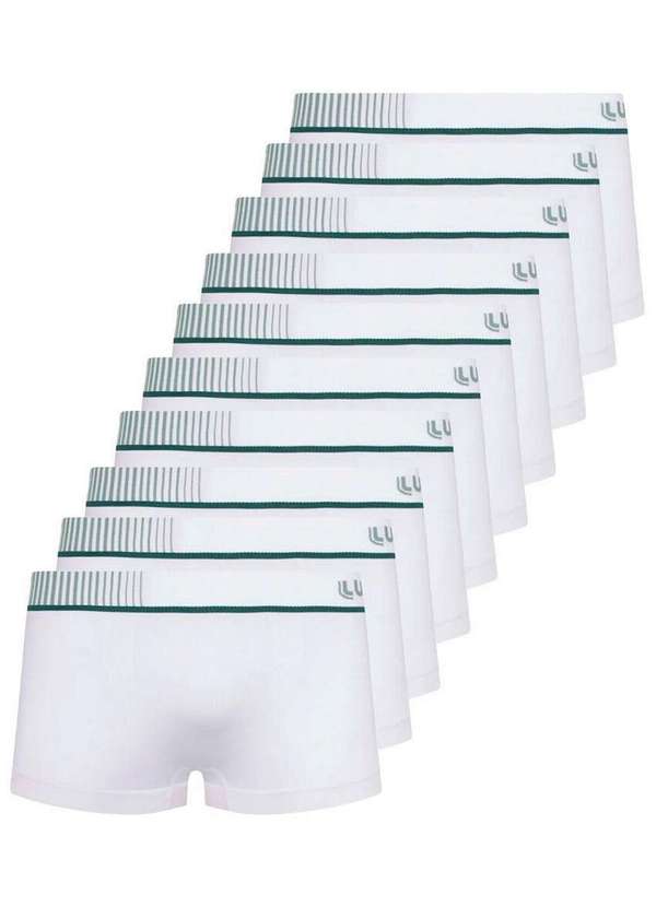 Lupo - Kit com 10 Cuecas Sunga Lupo 676-003 Branco