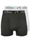 Zorba - Kit com 2 Cuecas Boxer com Abertura Zorba 848 Preto - variação: Chumbo-Branco