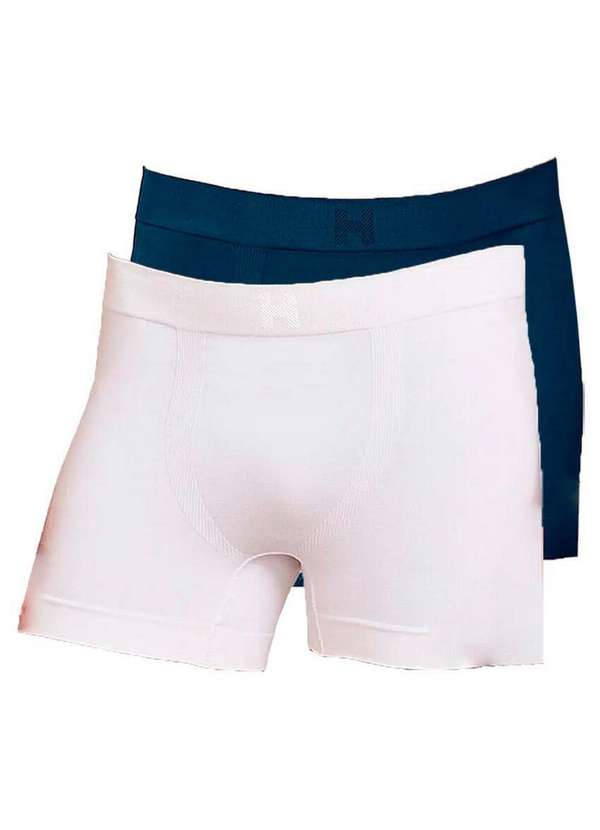 Hope - Kit com 2 Cuecas Boxer Hope Smc61020 Branco-Azul