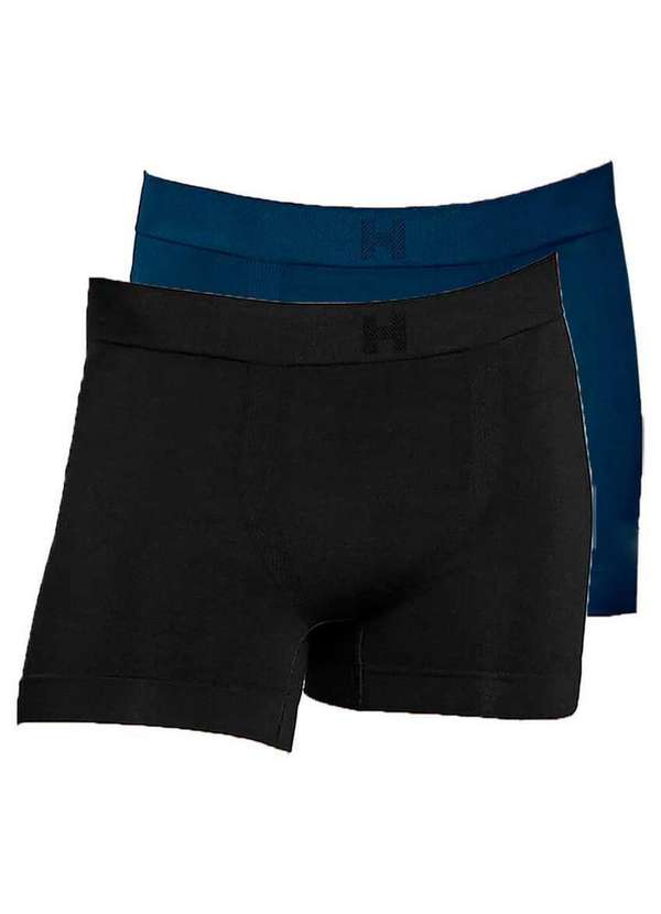 Hope - Kit com 2 Cuecas Boxer Hope Smc61020 Preto-Azul