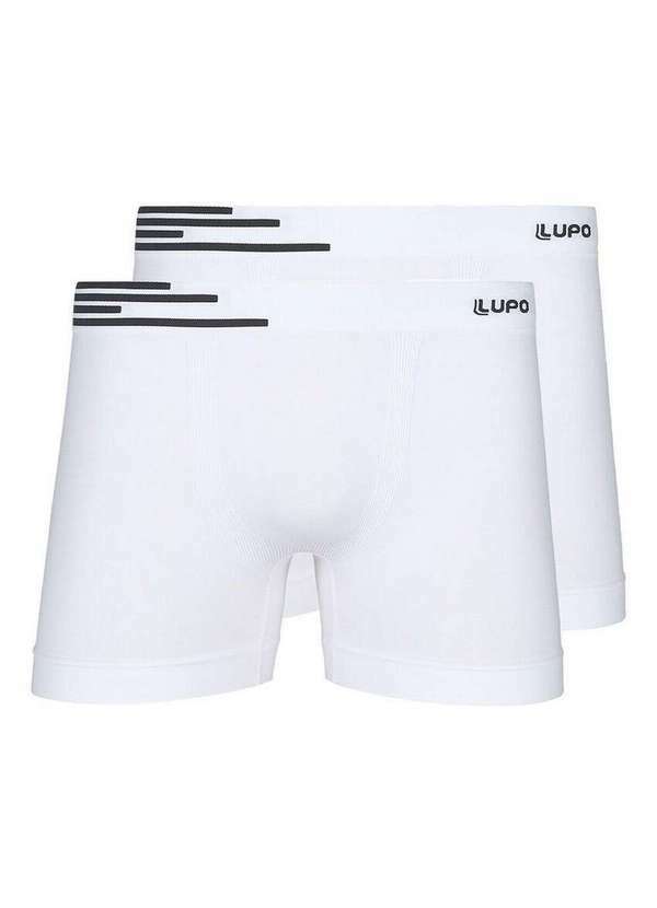 Lupo - Kit com 2 Cuecas Boxer Lupo 436-002 Branco